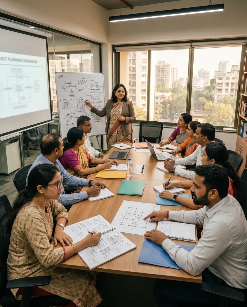 A project team at work