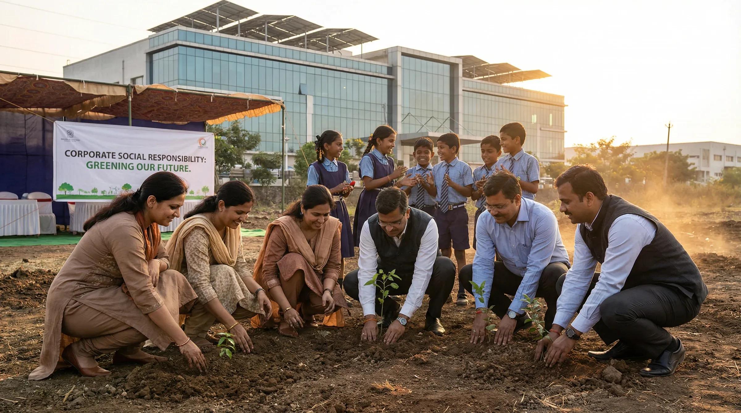A Singhania Group tree-planting drive