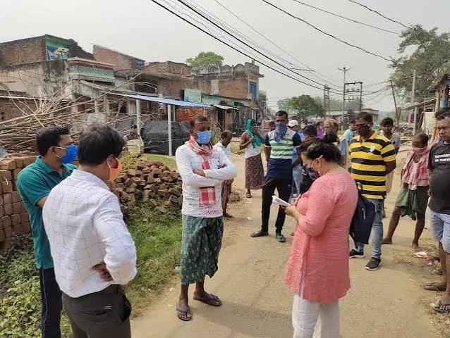 Reporting from a village road